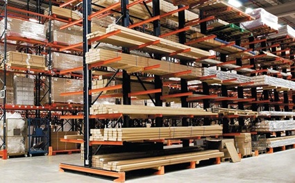 Double-sided cantilever rack run